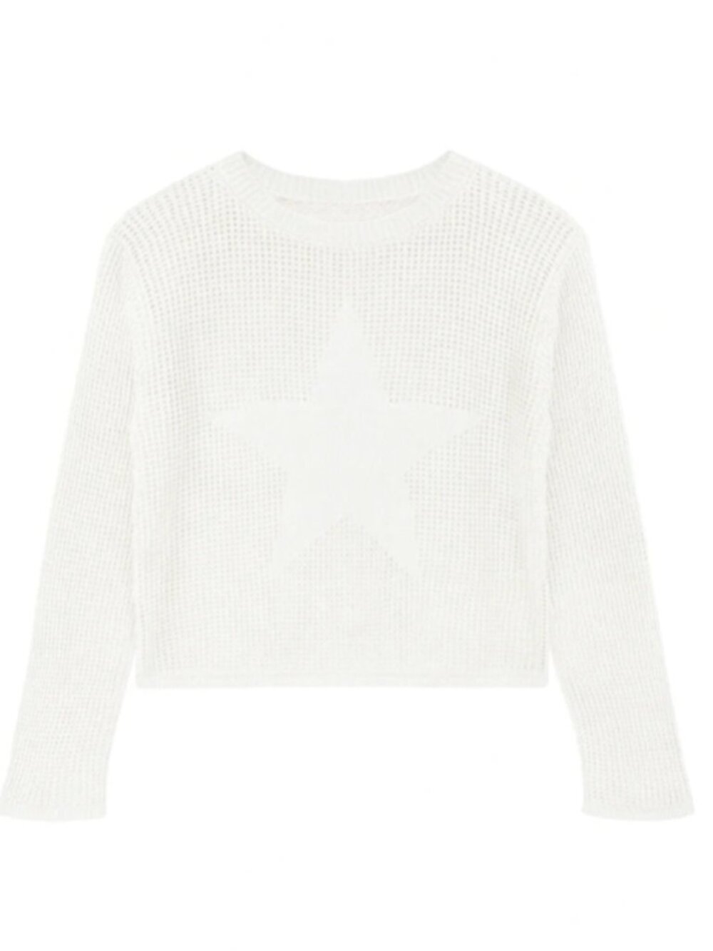 KatieJ NYC Girls Star Sweater - White